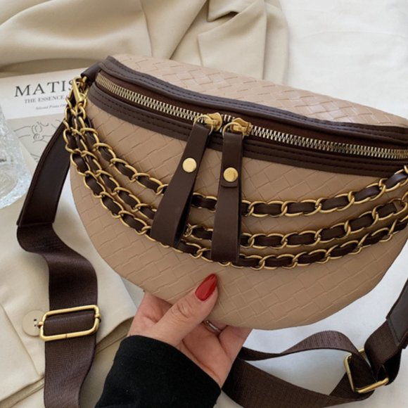 Luxury Leather Small Chain Women\'s Fanny Pack or Cross-body main image 11